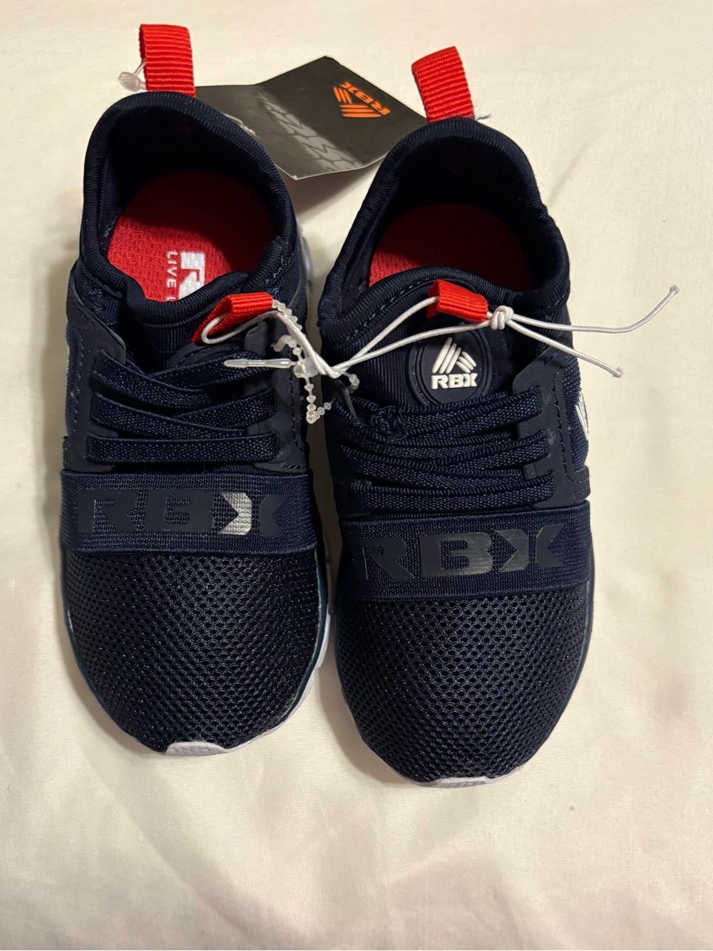 RBX Kids Navy and Red Slip-On Athletic Sneakers